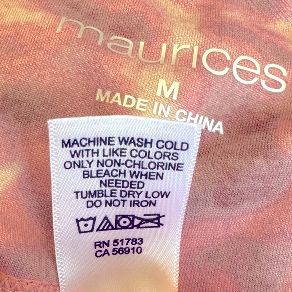 NWT Maurices High Rise Shades of Pink Tie Dye Leggings Size Medium - Picture 9 of 11